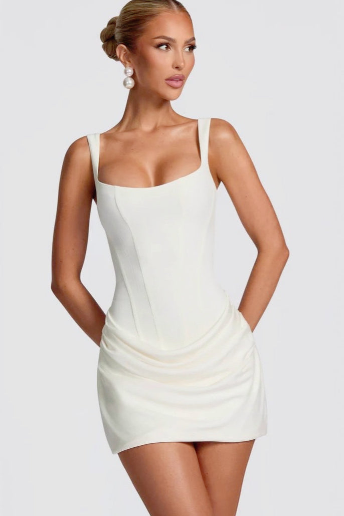 Ruched Boned Slip Birthday Dress Main image