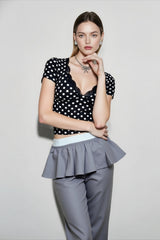 Sexy Colorblock Dot T-shirts