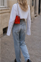 Asymmetrical Cotton Crop Shirt