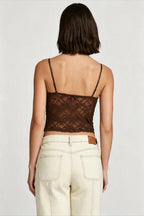Lace Trim Slim Cami Top