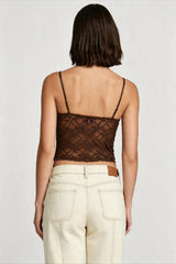 Lace Trim Slim Cami Top
