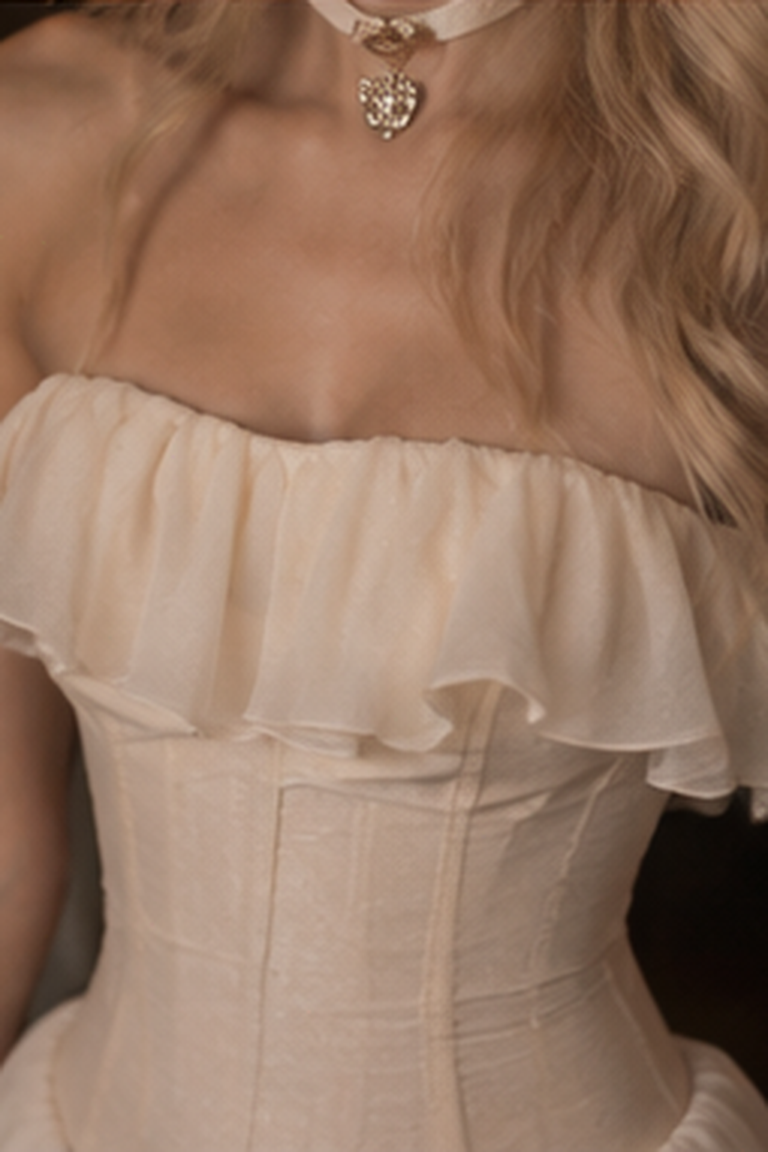 Tiered Chiffon Corset Mermaid Hem Prom Dress