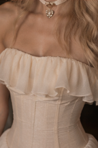 Tiered Chiffon Corset Mermaid Hem Prom Dress