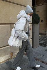 Relaxed Fit Quilted Longline Coat