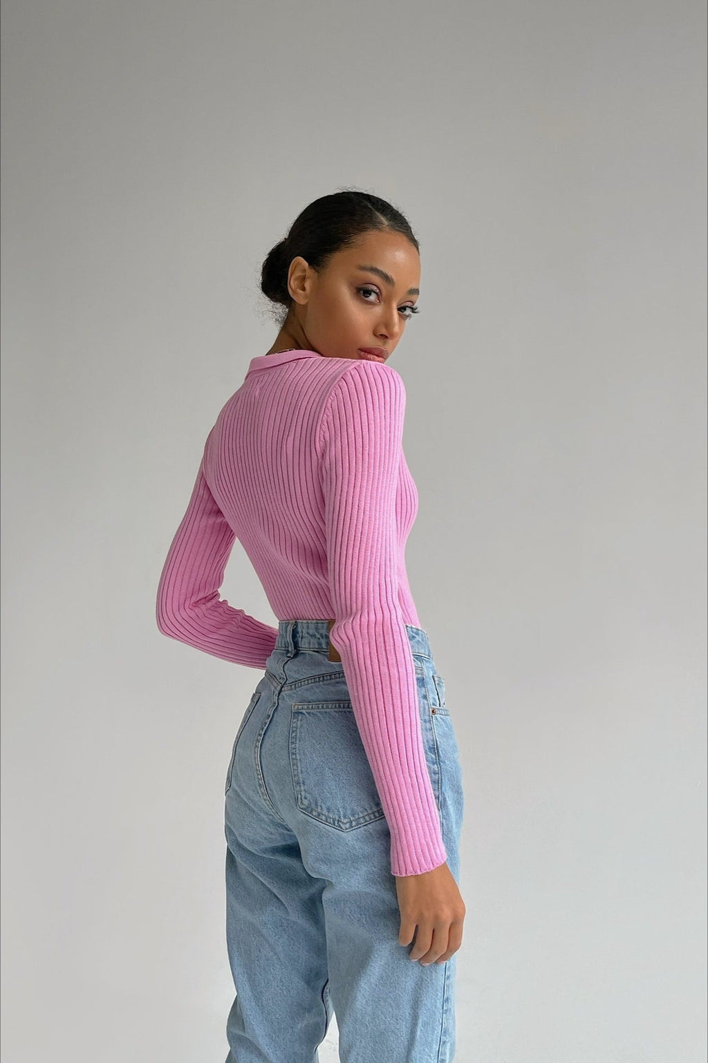 Slim Fit Polo Knit Sweater