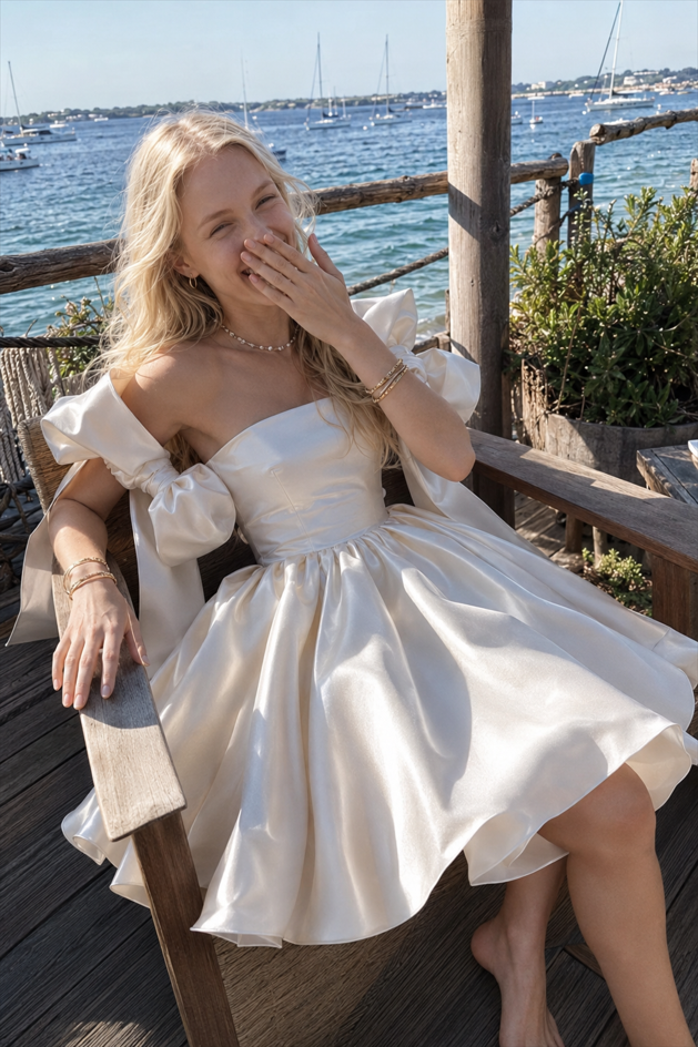 Stylish Tulle Spaghetti Strap Short Mini Dress Main image