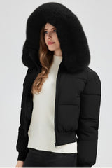 Quilted Hooded Puffer Short Coat