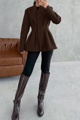 Tailored V-Neck Waist Defined Blazer