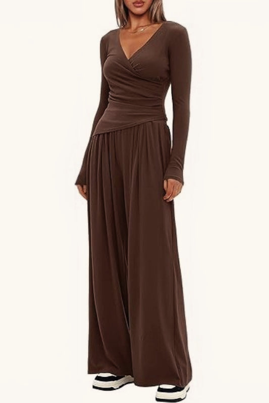 Effortless Wide Leg Pants Casual Comfort Two Piece Set Secondary image
