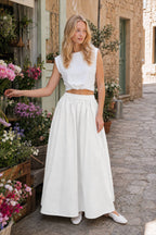Cotton A-Line Skirt With Pockets