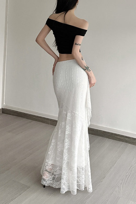 High Waist Draped Cocktail Skirt Secondary image