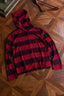Striped Lyocell Oversized Zip Up Hoodie