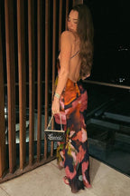 Lace Spaghetti Strap Holiday Maxi Dress