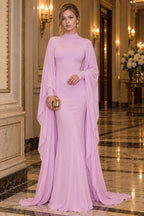 Elegant Backless Sash Sheer Shawl Two Piece Set