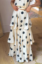 Polka Dot Halter Top Skirt Set