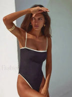 Black High Cut One Piece