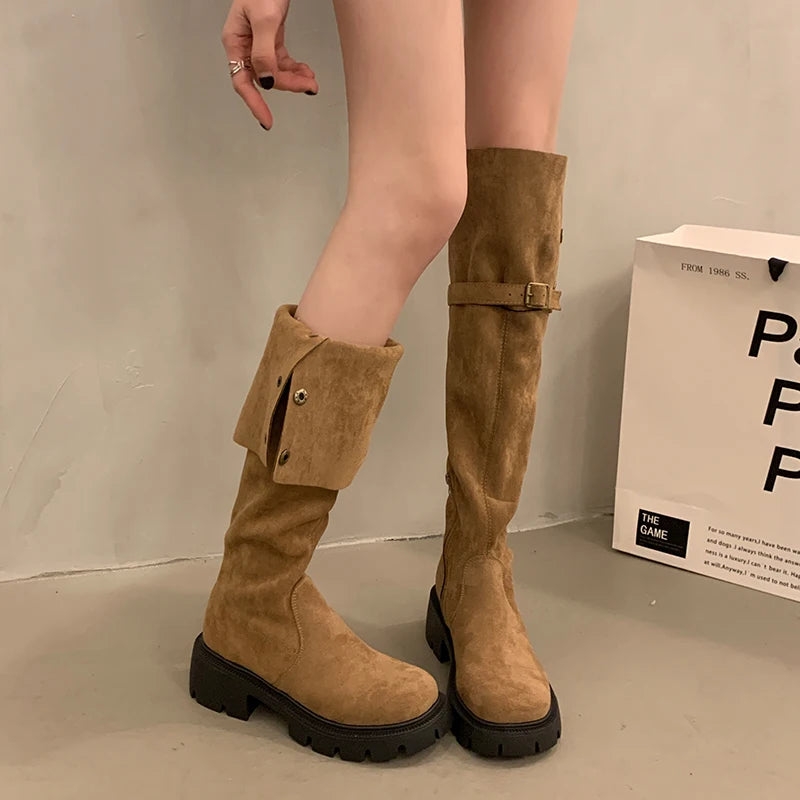 Elegant Fashionable Chic Stylish Trendy Comfortable Pointed Toe Knee High Boots Main image