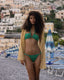 Burgundy Gold Detail Bikini Set GREEN1 / S