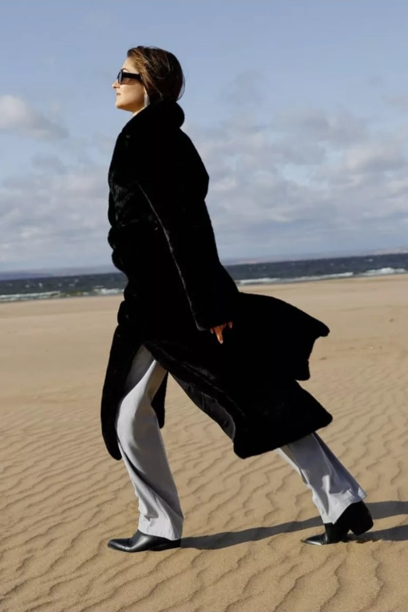 Faux Mink Fur Long Loose Chic Overcoat Secondary image
