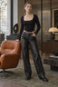 Square Neck Long Sleeve Knit Top