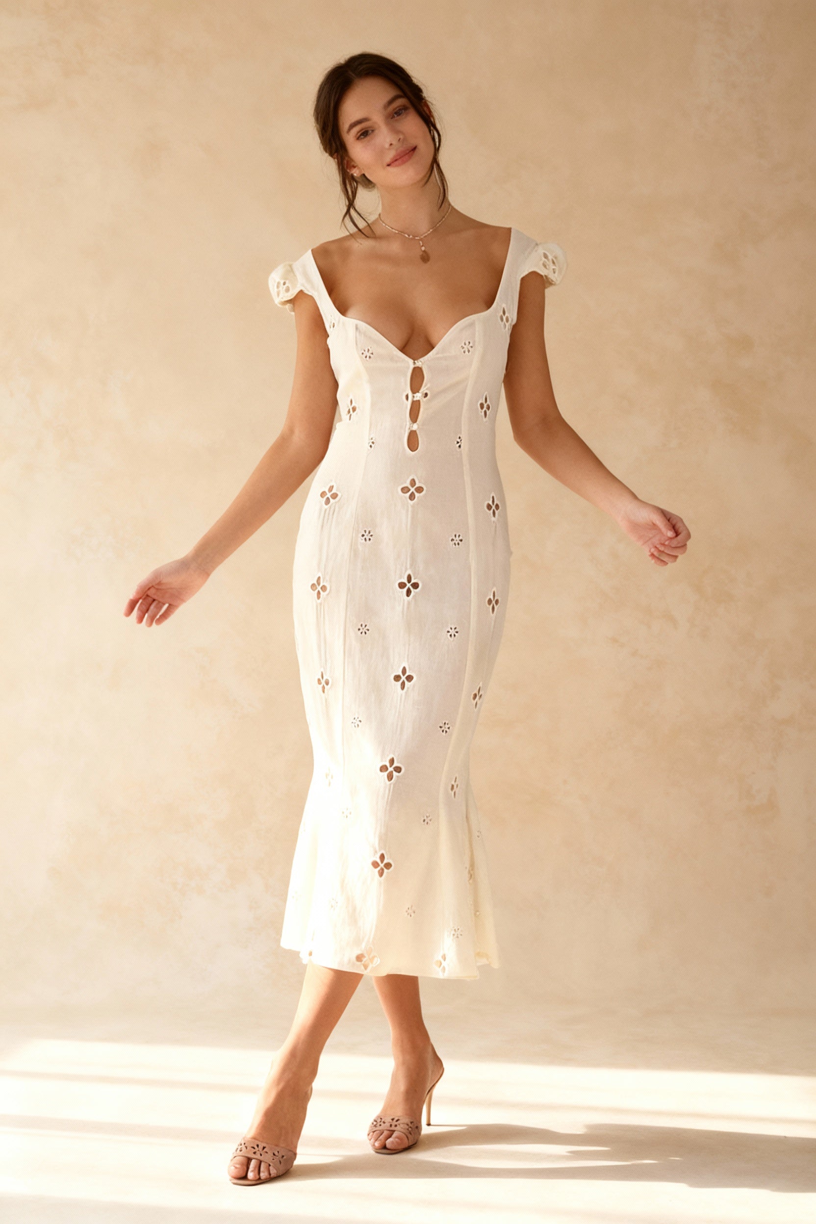 High Waist e Beachwear Bodycon Hollow Out Sundress Main image