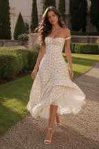 Sexy Slim Waist Swing Spaghetti Strap Floral Dress
