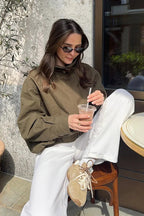 Buckle Belted Bomber Jacket
