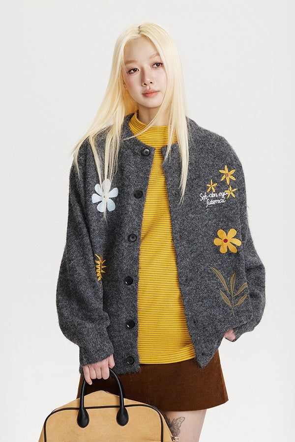 Vintage Floral Embroidered Cardigan Main image