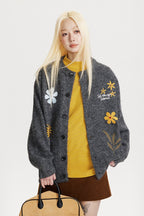 Vintage Floral Embroidered Cardigan
