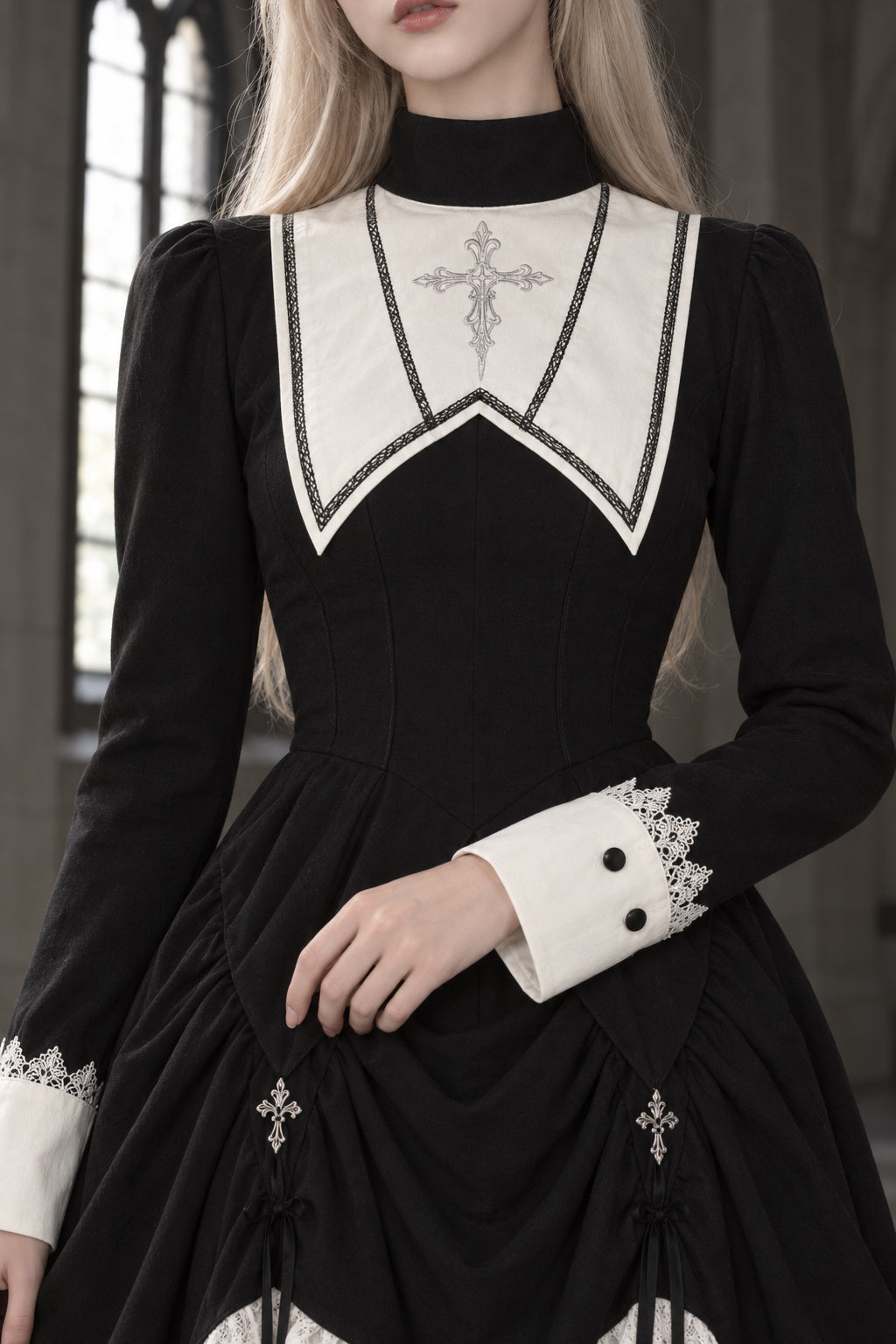 Halloween Gothic Cross Lolita Dress
