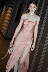 Crystal Chain Low-Back Slip Dress