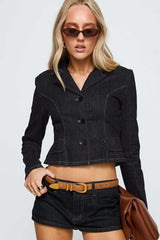 Retro Solid Collared Blouse