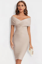 Off Shoulder Bodycon Bandage Cocktail Dress