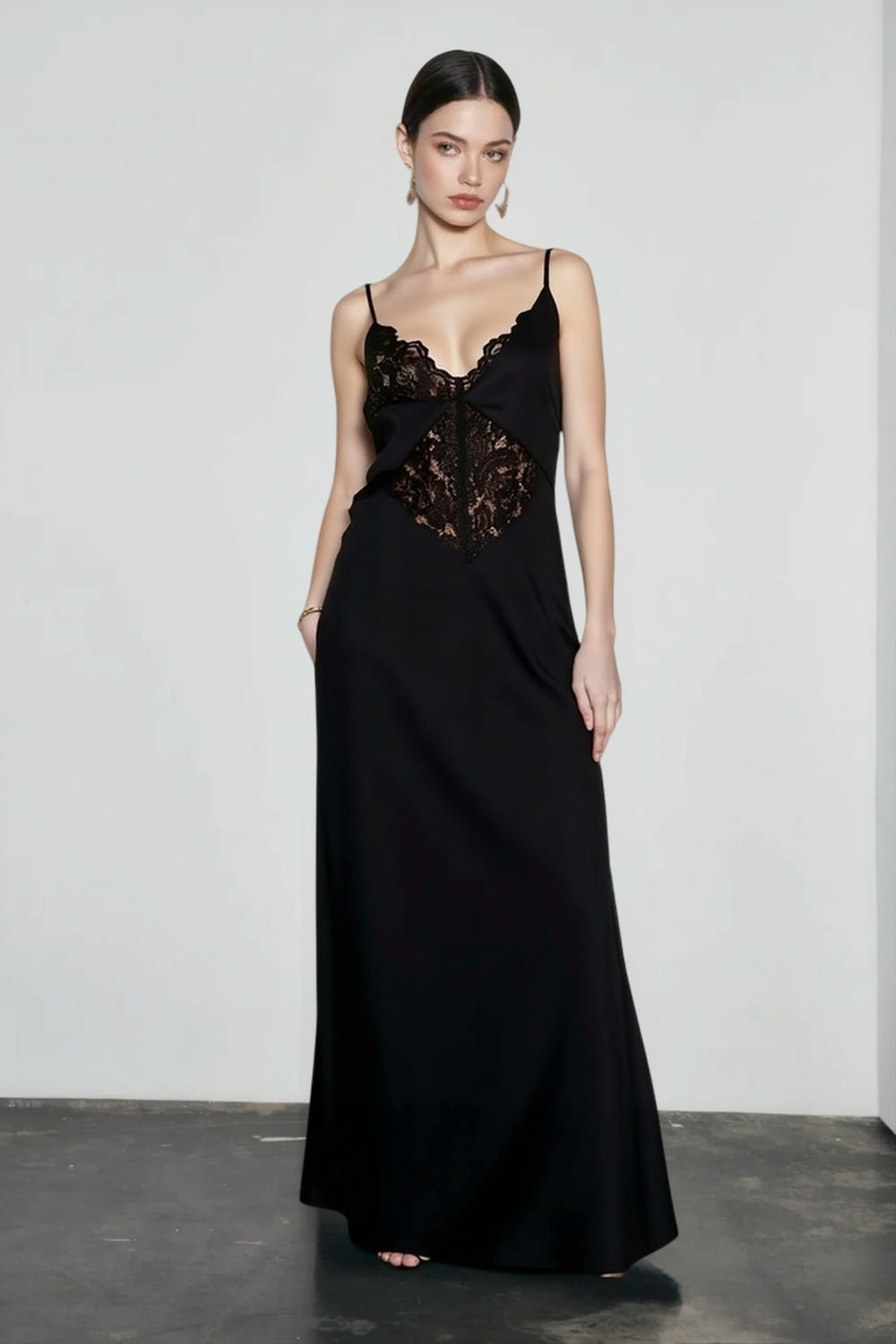 Chic Lace Backless Slip Dress Main image