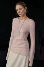 Lightweight Wool Blend Knit Top
