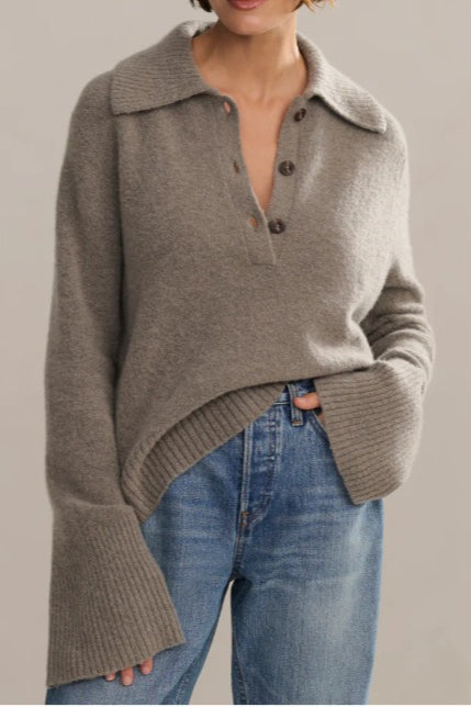 Loose Fit V Neck Knit Sweater Main image