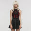 Gothic  Punk Knitted Spliced Spider Web Cute Swing Gothic Dress