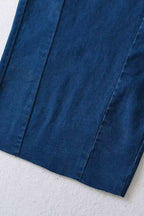 Strappy Zip Back Denim Dress