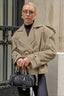 Khaki Double Breasted Belted Cropped Trench Coat