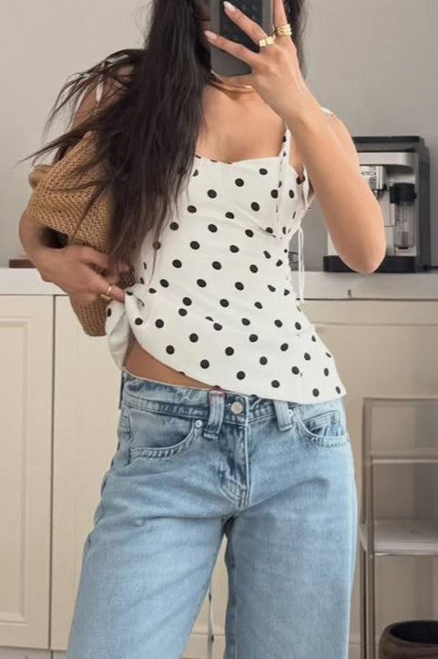Dotted Backless Cami Top Main image