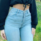 Plus Size Skinny Women's Stretch High Waisted  Pencil Fashion Streetwears Elastici Slim Casual Denim Jean