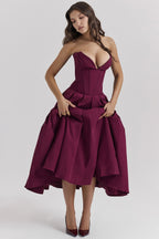 Deep V Low Rise Bodycon Prom Dress
