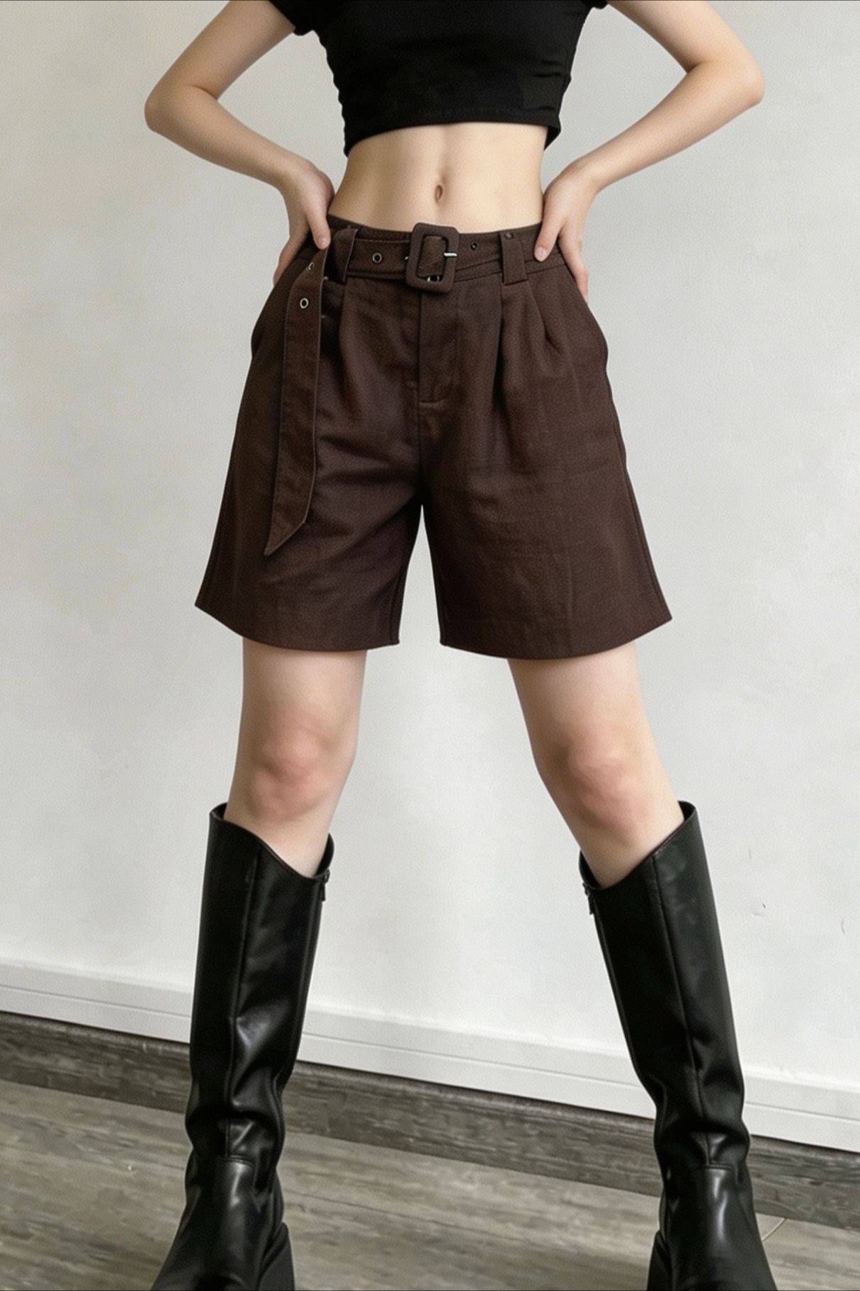 Linen Relaxed Belted Pants Main image