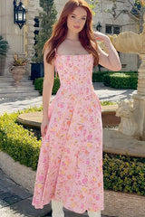 Floral Bustier Slip Dress