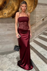 Lace Spaghetti Strap Maxi Dress