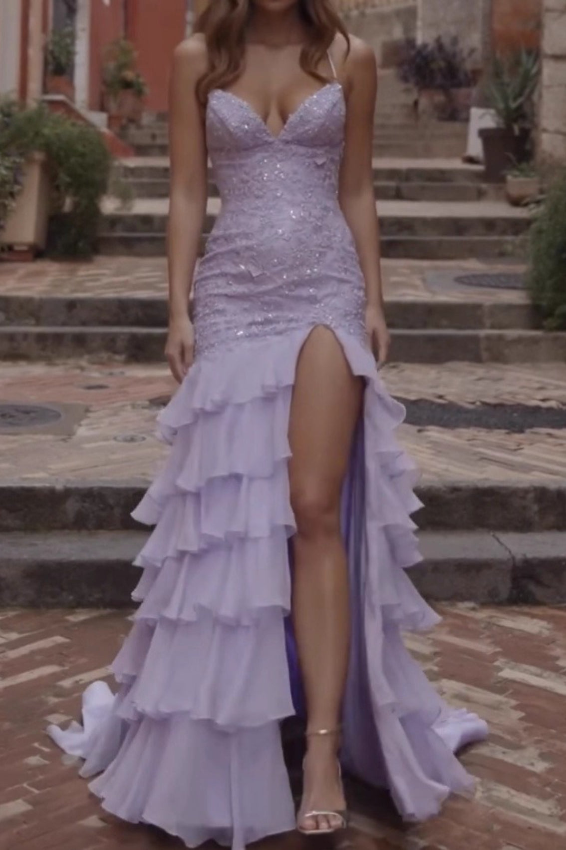 Slit Bodycon Maxi Prom Dress Secondary image