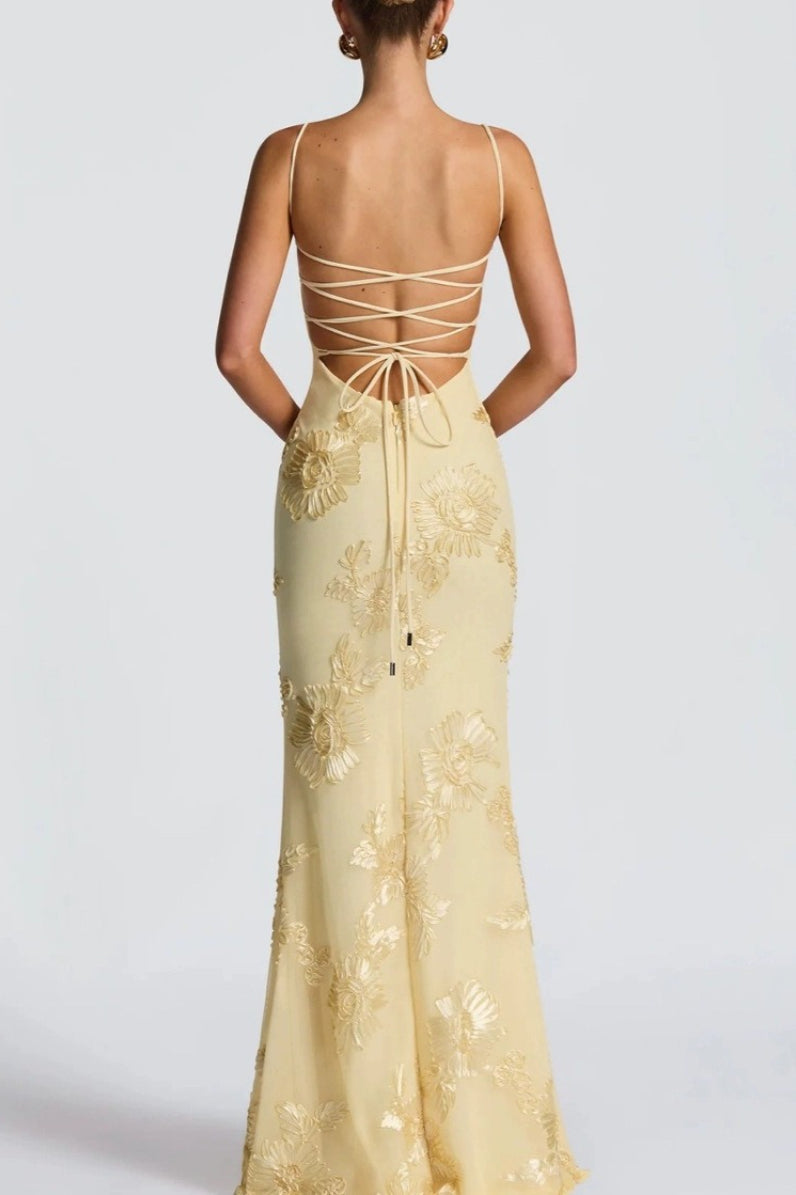 Floral Strapless Column Prom Dress Secondary image