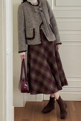 Vintage Red Mohair Christmas Skirt