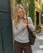 Mohair Round Neck Knit Top