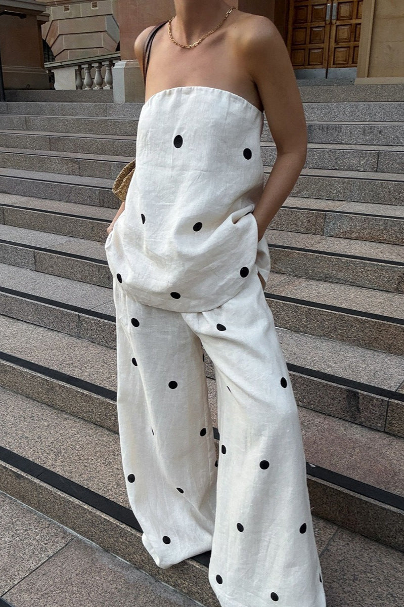 Cotton Polka Dot Tank Two Pieces Set Secondary image